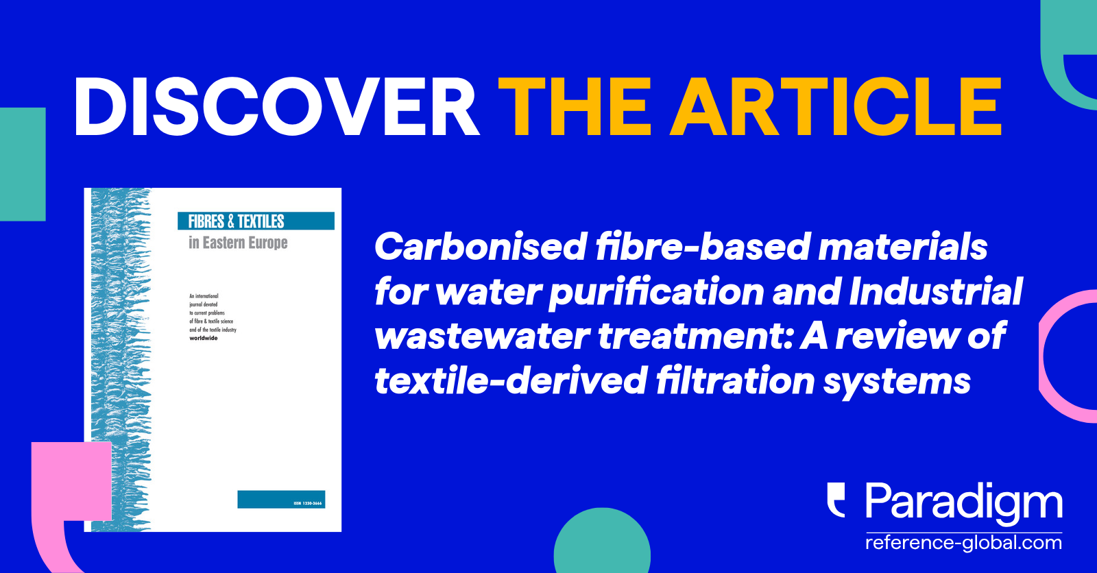 Carbonised fibre-based materials for water purification and...