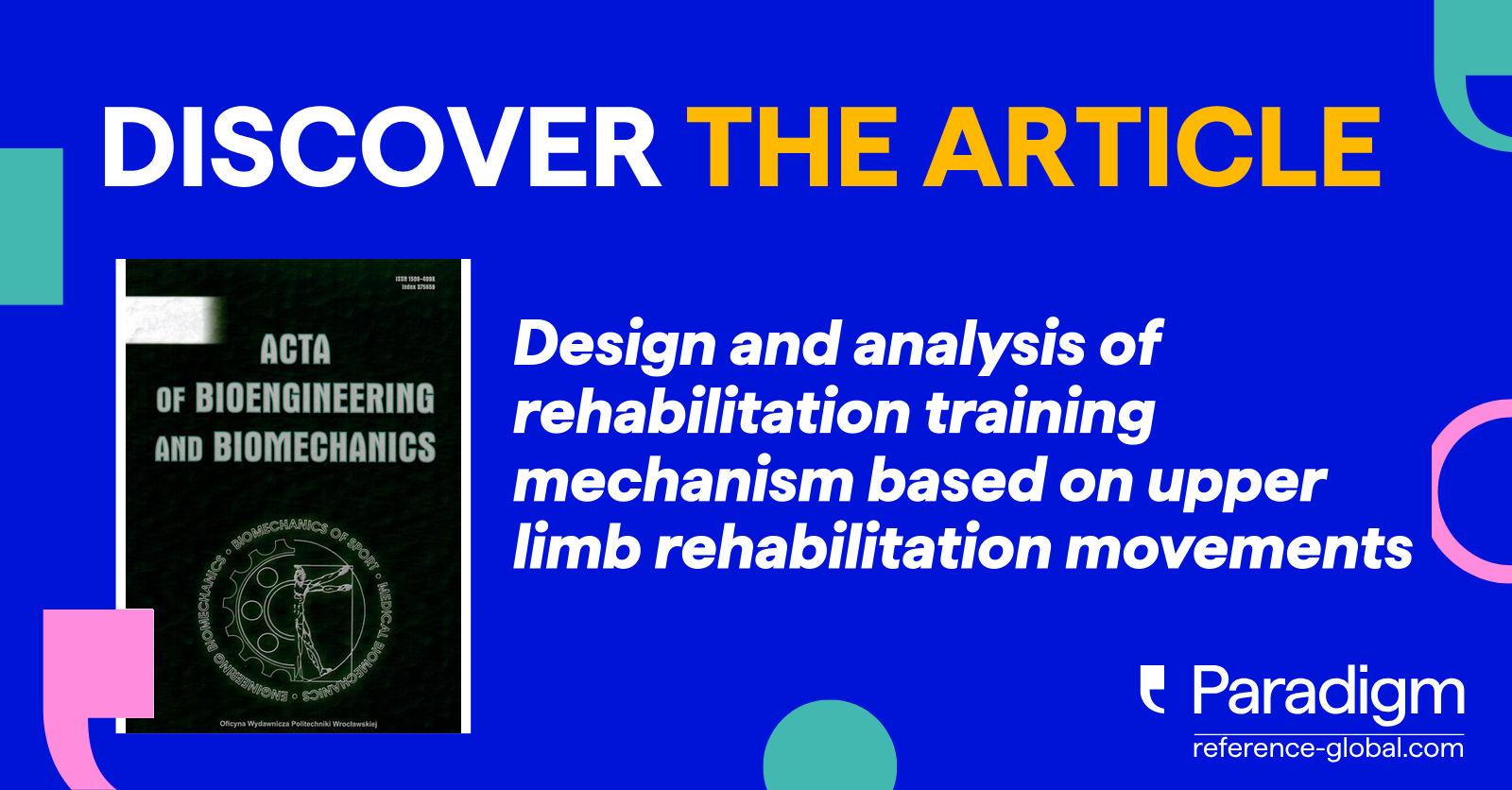 Design and analysis of rehabilitation training mechanism...